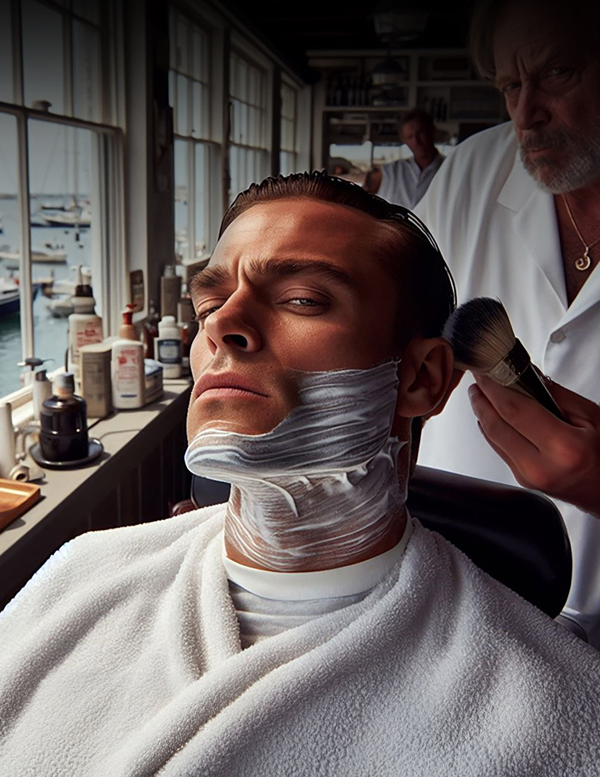 whipped shave cream hot towel shave luther lather