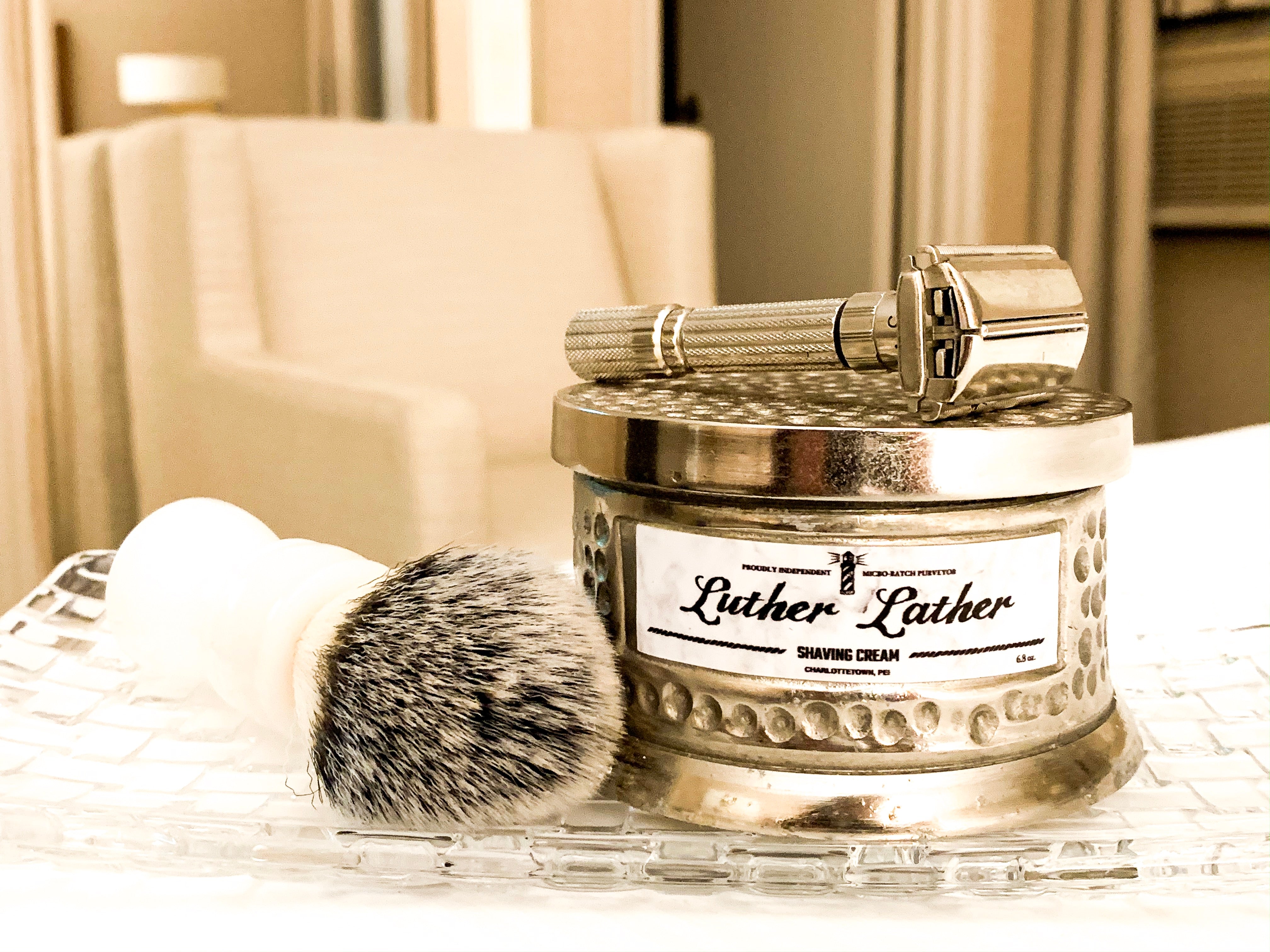luther lather shave stein luxe hotel