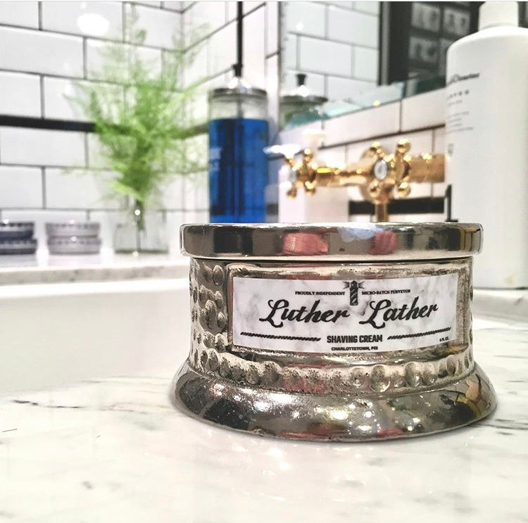 Ole School Barbershop hot towel shave by Luther Lather Shaving Creamery