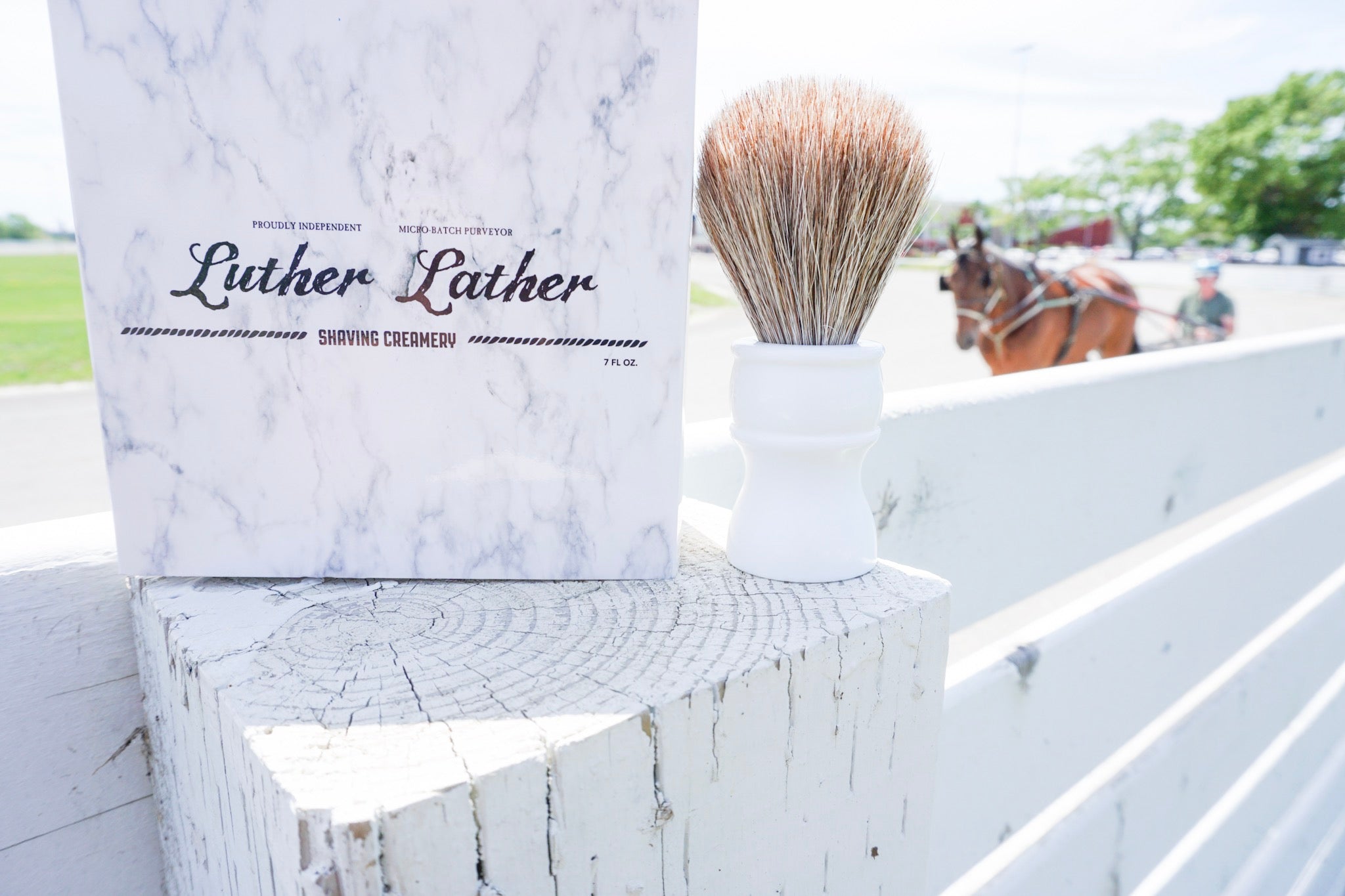 horse hair shaving brush luther lather